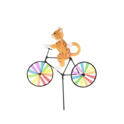 Vinddekoration^Gul Kat Cykel Vindmølle Vindmølle Dyre Vindmølle Ornamenter