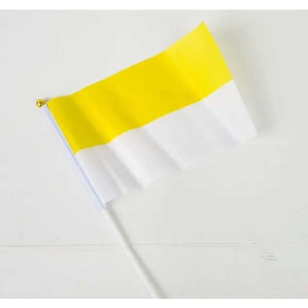 Online gult og hvidt flag, 12 stk. PAVELIGT Flag & Vindposer