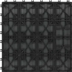Hot Gulve - Living 11 stk. terrassefliser med prægning 30x30 cm 1 m2 WPC grå Havedekorationer