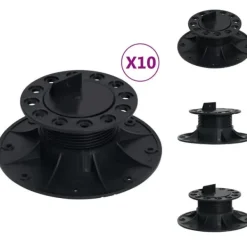 Discount Gulve - Living justerbare terrassefødder 10 stk. 60-88 mm Telte & Lysthuse