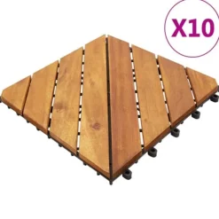 Outlet Gulve - Living terrassefliser 10 stk. 30x30 cm massivt akacietræ Havedekorationer
