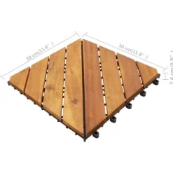 Outlet Gulve - Living terrassefliser 10 stk. 30x30 cm massivt akacietræ Havedekorationer
