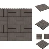 Havedekorationer^Gulve - Living terrassefliser 22 stk. 30 x 30 cm 2 m2 WPC mørkebrun