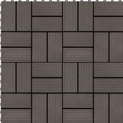 Havedekorationer^Gulve - Living terrassefliser 22 stk. 30 x 30 cm 2 m2 WPC mørkebrun