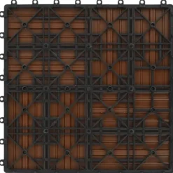 Havedekorationer^Gulve - Living terrassefliser 11 stk. WPC 30 x 30 cm 1 m2 brun