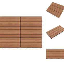 Havedekorationer^Gulve - Living WPC-fliser 60 x 30 cm 6 stk. 1 m² brun