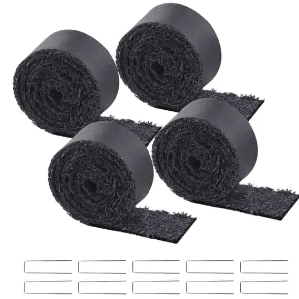Discount Gummi Mulch Rulle, Landskabspleje 4 ruller, 120 x 4,5-tommers Gummi Mulch Mat Haveduge