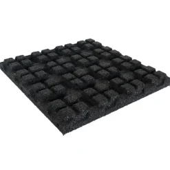 Clearance Gummiflise 110 mm - 50 x 50 cm - Sort Havedekorationer