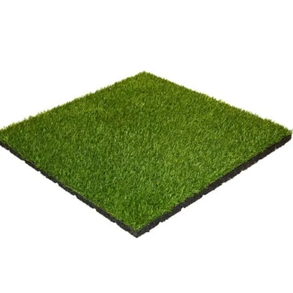 Havedekorationer^Gummiflise med kunstgræs toplag 30 mm - 50x50 cm