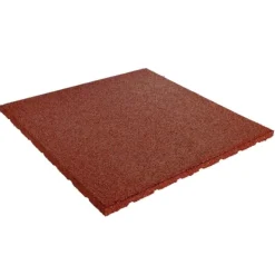 Best Gummifliser 20 mm - 1 m2 (4 fliser à 50 x 50 cm) - Rød Havedekorationer