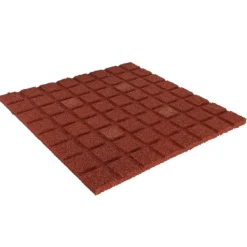 Best Gummifliser 20 mm - 1 m2 (4 fliser à 50 x 50 cm) - Rød Havedekorationer