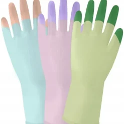 New Gummihandsker 11″ VERGIONIC 2 par flockede arbejdshandsker til husholdningsbrug Haveværktøj