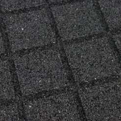 Havedekorationer^Gummi-puslespilflise med EPDM-toplag 25 mm - Sort (RAL 9004) - Cfl-S1 - Midterstykke