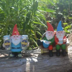 Harpiks Øl Dværg Skulptur Havedekoration Havegnome Statue Dekor til Have Skrivebord Plante Havedekorationer