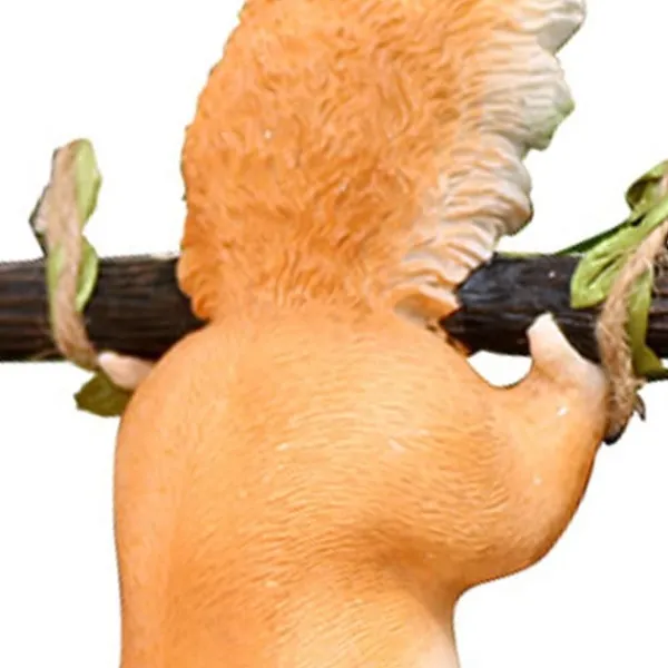 Havedekorationer^Have egern statuer Hængende baby forældre egern pryd harpiks egern figur indendørs udendørs have dyr statuer