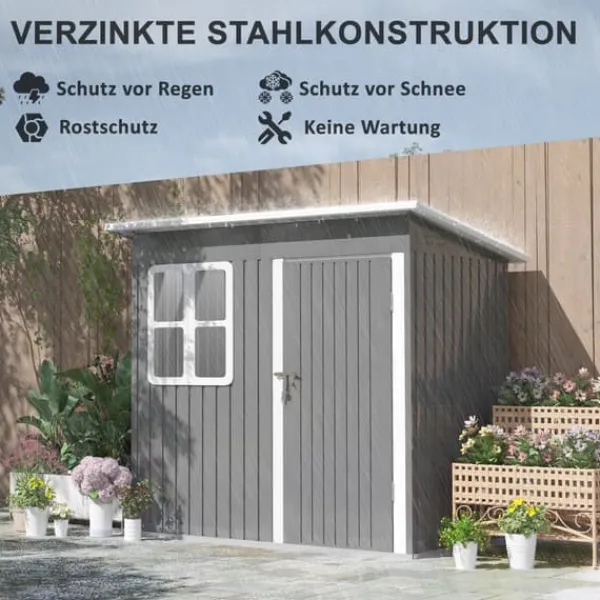 Skure, Garager & Carports^Have Skur, 221x133x190 cm, Mørkegrå