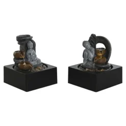 Springvand & Damme^Have springvand DKD Home Decor Buddha Harpiks 18 x 18 x 22 cm Orientalsk (2 enheder)