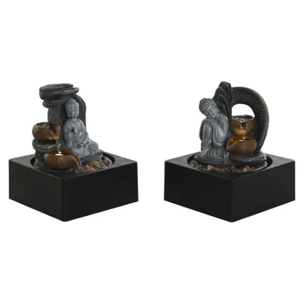 Springvand & Damme^Have springvand DKD Home Decor Buddha Harpiks 18 x 18 x 22 cm Orientalsk (2 enheder)