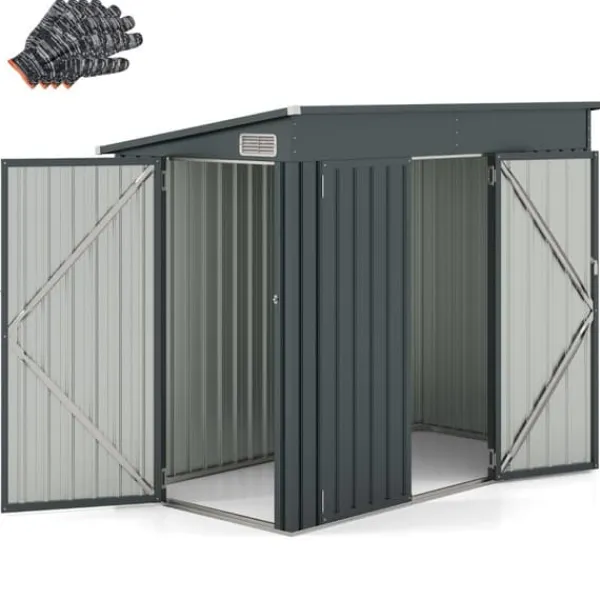 Have, 235x117x185 cm, Mørkegrå Skure, Garager & Carports