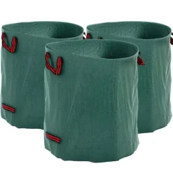 Havekurve^Haveaffaldspose, Kapacitet 272 Liter, Dimensioner Ø67 x 76 cm, Forstærkede Håndtag, Rivestærk, Vandafvisende