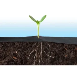 Haveduge^Haveagrotekstil 1,6 m x 50 m 90 g/m2 + 100 Plonos-nåle - sort og grøn