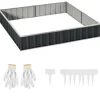 Plantningsbænke^Havebed, Tykt Farvet Stål, 258L x 90B x 30H cm, 253L x 85B x 30H cm Planteområde, Værktøjsfri Installation, Hævet Design