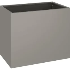 Krukker & Plantebeholdere^Haveblomsterkrukke i stål - Vejrbestandig | Størrelse: 50x32x40 cm | Farve: Brun