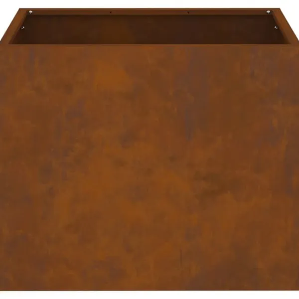 Krukker & Plantebeholdere^Haveblomsterkrukke i stål - Vejrbestandig | Størrelse: 50x32x40 cm | Farve: Brun