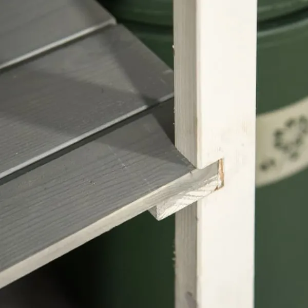 Havebod i træ 75×56×115 cm med hyldeplan, sort/grå/hvid Skure, Garager & Carports