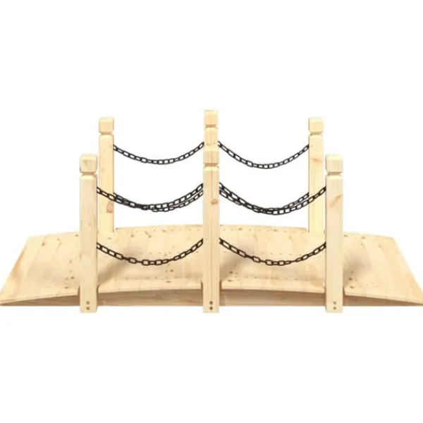 Havebroer^Havebro med kædegelænder 150x67x56 cm massivt grantræ - Havebro - Havebroer - Home & Living