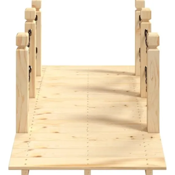 Sale Havebroer - Living havebro med kædegelænder 150x67x56 cm massivt grantræ Havebroer
