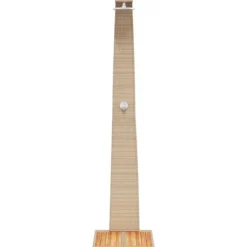 Havebruser i polyrattan med akacietræ - Fritstående udendørs bruser | Størrelse: 55x60x224 cm | Farve: Beige Spa & Udendørsbad