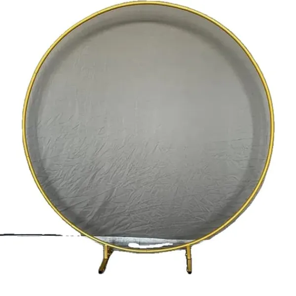 Discount Havebryllup Bryllupsmetalstand, Cirkulært Bue Design, Dekoration til Flere Anledninger, 2m(78,7in), Guld Buer, Spalier, Lysthuse Uden Tag