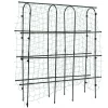 Online Havebue - Espalier med net - Rustbestandigt stål & PE - Mål 180×30×180 cm - Rør Ø16 mm - Til klatreplanter - Sort Krukker & Plantebeholdere