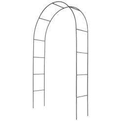 Buer, Spalier, Lysthuse Uden Tag^Havebue Espalier - Havebue Trellis - 4-Pak - Metal Jern - Til Klatreplanter - Bryllup & Udendørs - Sort