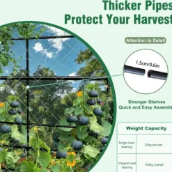 Online Havebue Espalier - Metal Plantestativ - 160 cm Høj - Pulverlakeret - Til Klatreplanter & Agurker - Udendørs Bue/Tunnel - Hvid Buer, Spalier, Lysthuse Uden Tag