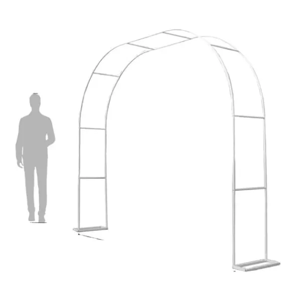 Buer, Spalier, Lysthuse Uden Tag^Havebue, Metal Design, Alsidig til Begivenheder,XS(gammel), HVID
