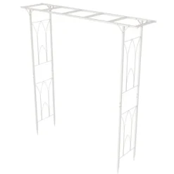 Buer, Spalier, Lysthuse Uden Tag^Havebue, Metal Jern, Nem Samling,81.1x16.1x81.8 tommer, HVID