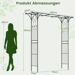 Outlet Havebue, Metal Rosebue, Sort Buer, Spalier, Lysthuse Uden Tag