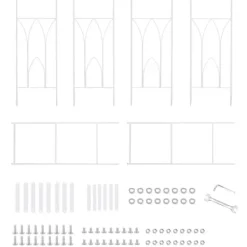 New Havebue Pergola - Metalspalier - PVC-belagt ramme - Ekstra robust til udendørs brug - Til klatreplanter og bryllup - Hvid Buer, Spalier, Lysthuse Uden Tag