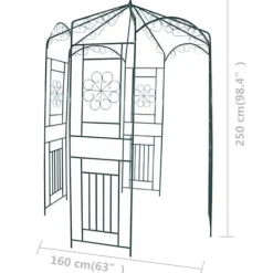 Buer, Spalier, Lysthuse Uden Tag^Havebuer, espalierer & pergolaer - Living rosenbue 250 cm mørkegrøn