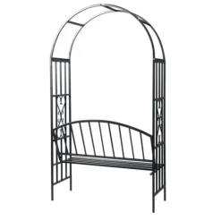 Outlet Havebuer, espalierer & pergolaer - Living rosenbue med bænk Buer, Spalier, Lysthuse Uden Tag