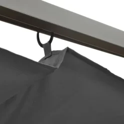 Online Havebuer, espalierer & pergolaer - Living pergola med sammenrulleligt tag 3x3 m 180 g/m² antracitgrå Buer, Spalier, Lysthuse Uden Tag