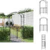 Buer, Spalier, Lysthuse Uden Tag^Havebuer, espalierer & pergolaer - Living havebue med låge 108x45x235 cm stål sort