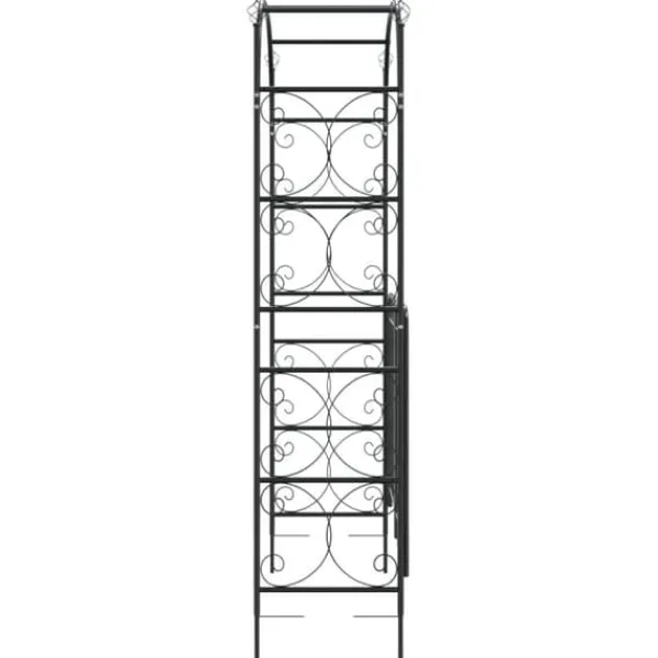 Buer, Spalier, Lysthuse Uden Tag^Havebuer, espalierer & pergolaer - Living havebue med låge 108x45x235 cm stål sort