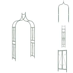 Best Havebuer, espalierer & pergolaer - Living havebue 120x38x258 cm jern mørkegrøn Buer, Spalier, Lysthuse Uden Tag