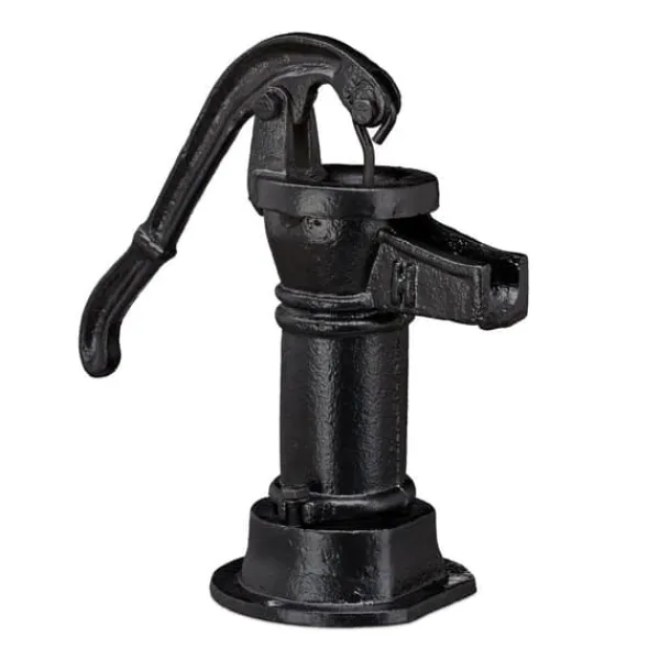 Havedekorationer^Havefigur, Dekorativ støbejernspumpe, 22.5x13.5x10.5 cm, Sort