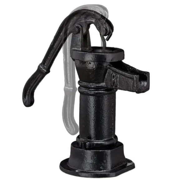 Havedekorationer^Havefigur, Dekorativ støbejernspumpe, 22.5x13.5x10.5 cm, Sort