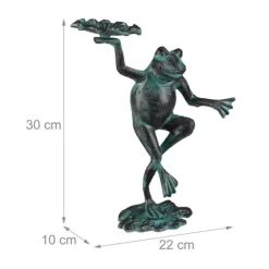 Discount Havefigur, Frø, 30x22x10 cm, Grøn Havedekorationer