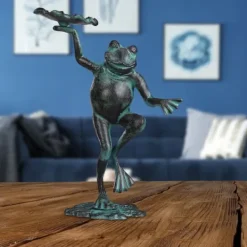 Discount Havefigur, Frø, 30x22x10 cm, Grøn Havedekorationer